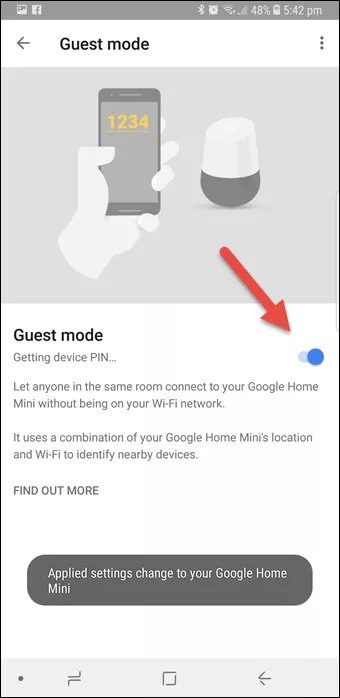 cast-on-Google-home-mini-without-wifi-7_4d470f76dc99e18ad75087b1b8410ea9-1 كيفية تمكين وضع ضيف Google Home للإرسال بدون شبكة Wi-Fi