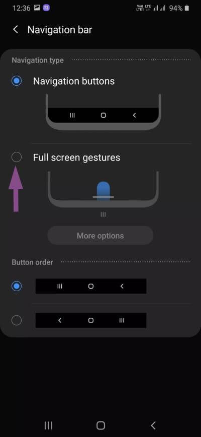 full-screen-gestures_4d470f76dc99e18ad75087b1b8410ea9 كيفية إخفاء شريط التنقل في Samsung One UI
