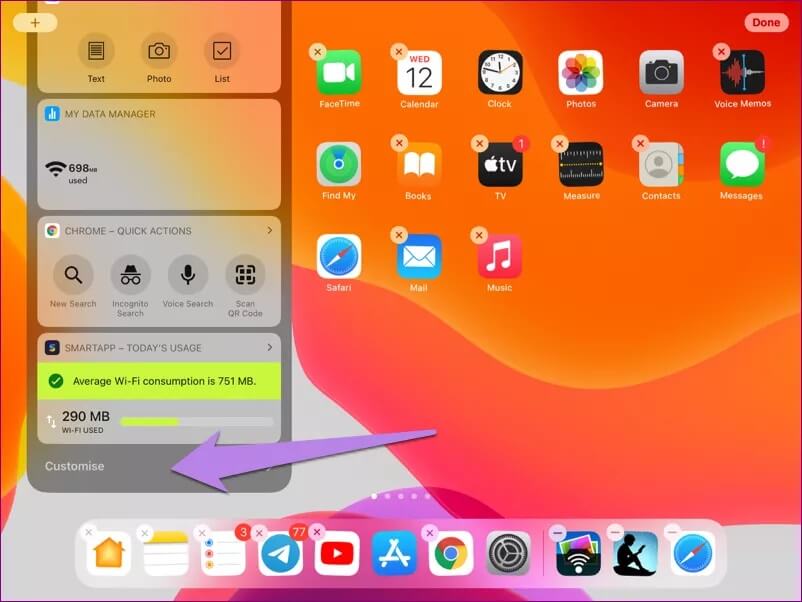 how-to-use-widgets-on-ipad-14_4d470f76dc99e18ad75087b1b8410ea9 دليل كامل لإضافة واستخدام الويدجت widgets على iPad