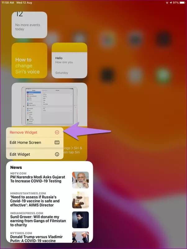 how-to-use-widgets-on-ipad-17_4d470f76dc99e18ad75087b1b8410ea9 دليل كامل لإضافة واستخدام الويدجت widgets على iPad
