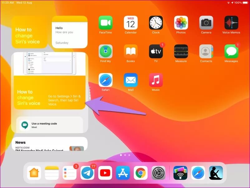 how-to-use-widgets-on-ipad-6_4d470f76dc99e18ad75087b1b8410ea9 دليل كامل لإضافة واستخدام الويدجت widgets على iPad