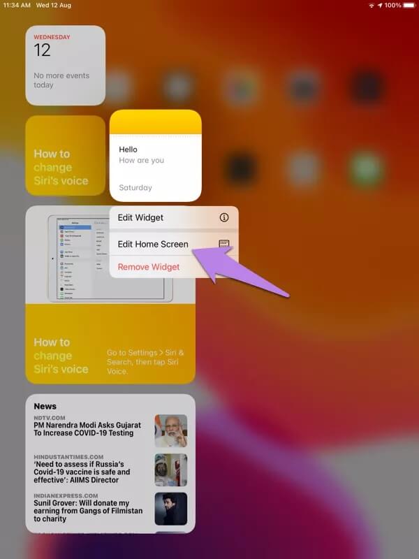 how-to-use-widgets-on-ipad-7_4d470f76dc99e18ad75087b1b8410ea9 دليل كامل لإضافة واستخدام الويدجت widgets على iPad