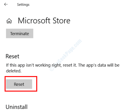 reset_store كيفية إصلاح خطأ 0xc00d36cb في نظام التشغيل Windows 10