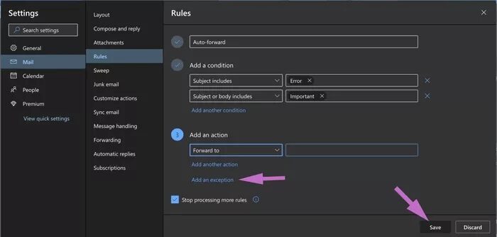 كيفية إعادة توجيه رسائل البريد الإلكتروني تلقائيًا في Outlook - %categories