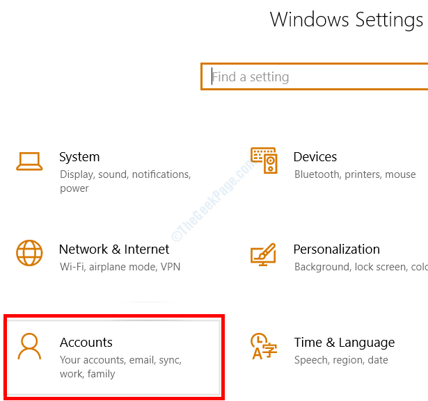 settings_accounts كيفية إصلاح خطأ 0xc00d36cb في نظام التشغيل Windows 10
