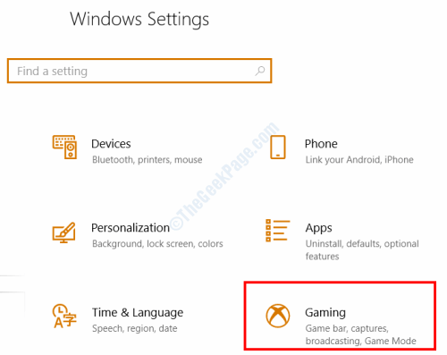 settings_gaming كيفية إصلاح مشكلة تقطيع الشاشة في نظام التشغيل Windows 10