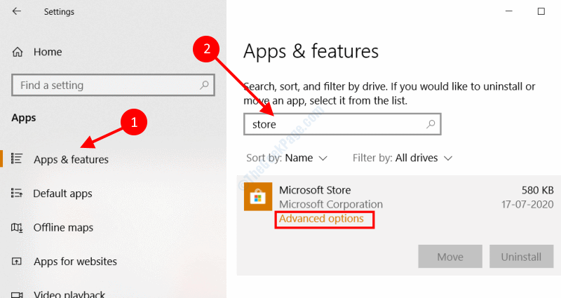 settings_store_advanced كيفية إصلاح خطأ 0xc00d36cb في نظام التشغيل Windows 10