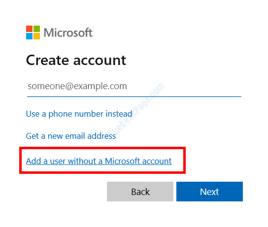 user_without_miscrosoft_account كيفية إصلاح خطأ 0xc00d36cb في نظام التشغيل Windows 10
