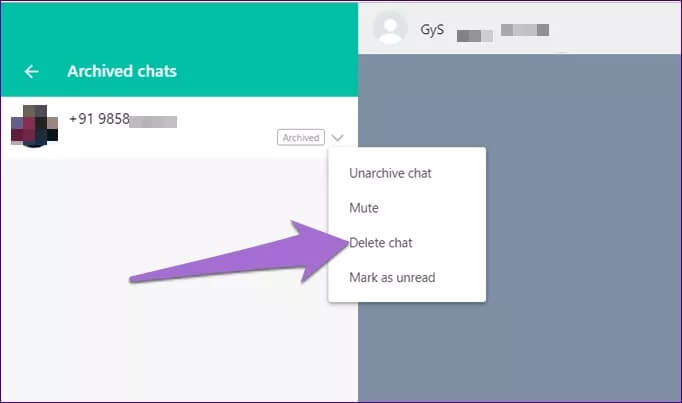How to unarchive chat in whatsapp