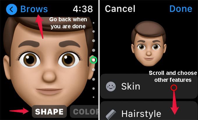 Add-Features-to-Memojis-on-Apple-Watch كيفية إنشاء Memoji الخاص بك على Apple Watch