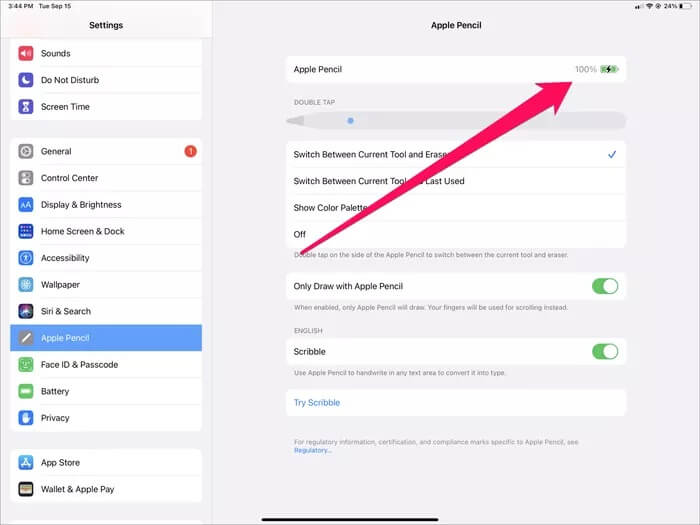 Apple-Pencil-Check-Battery-Level-8_935adec67b324b146ff212ec4c69054f أفضل 3 طرق للتحقق من مستوى بطارية Apple Pencil على iPad