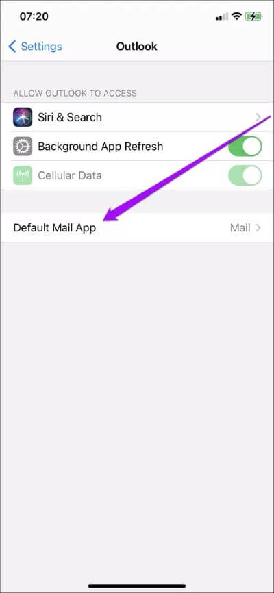 Change-Default-Email-Client-Iphone-6_40dd5eab97016030a3870d712fd9ef0f كيفية جعل Gmail و Outlook عميل البريد الإلكتروني الافتراضي على iPhone
