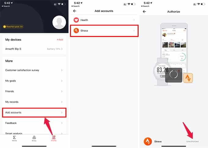 Connect-Amazfit-Bip-with-Strava كيفية مزامنة Amazfit Bip و Bip S مع Strava