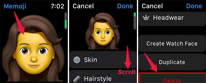 Delete-Memoji-on-Apple-Watch كيفية إنشاء Memoji الخاص بك على Apple Watch