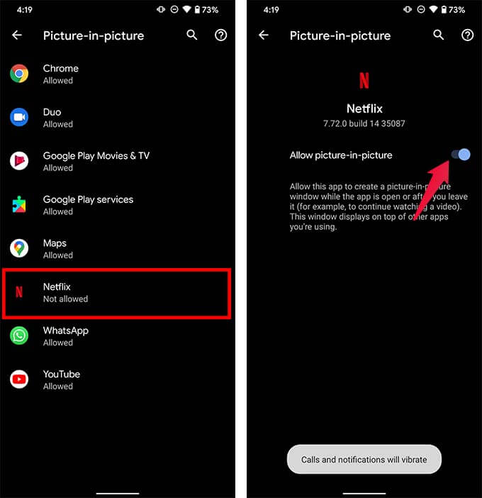 Enable-Netflix-Picture-in-Picture-on-Android كيفية مشاهدة Netflix في ميزة Picture In Picture على iPhone و Android