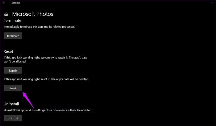 Fix-Windows-10-Photos-Black-Screen-Error-4_935adec67b324b146ff212ec4c69054f 7 طرق مفيدة لإصلاح خطأ الشاشة السوداء في تطبيق Photos على Windows 10