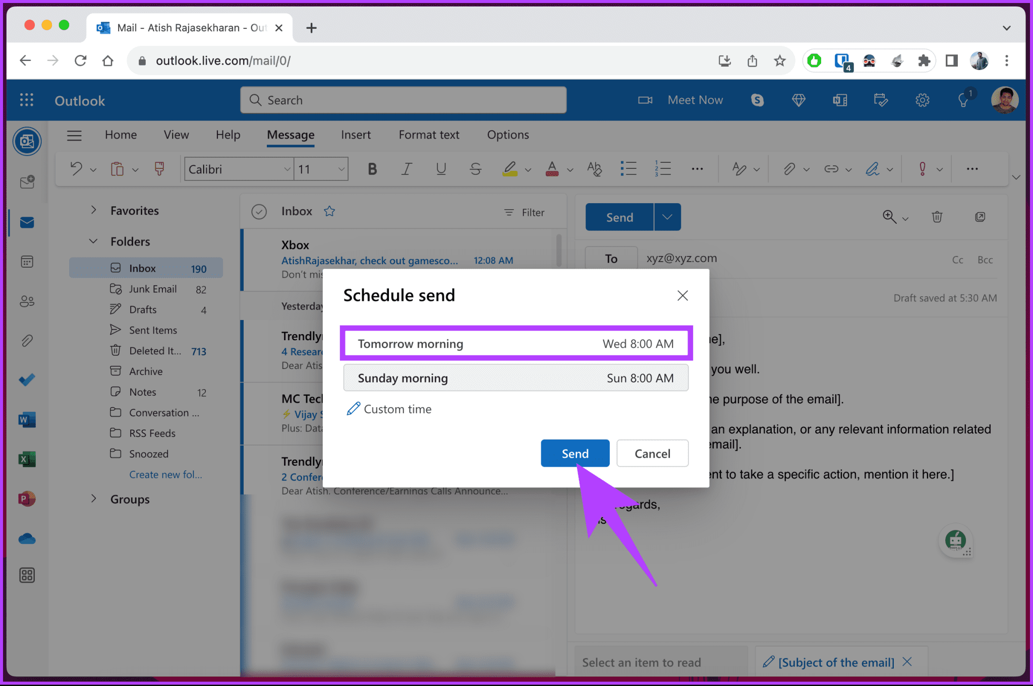 كيفية جدولة رسائل البريد الإلكتروني في Outlook على أي منصة - %categories