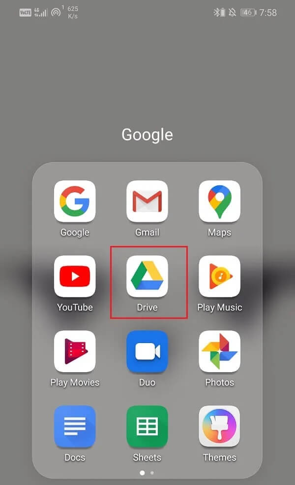 Open-Google-Drive-on-Android-device كيفية عمل نسخة احتياطية من الرسائل النصية واستعادتها على Android