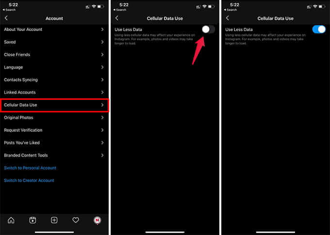 Reduce-Data-Usage-Instagram-iPhone-to-Turn-off-Autoplay-on-Instagram-Videos كيفية إيقاف تشغيل الفيديو التلقائي على Instagram