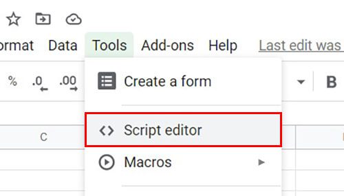 Script-Editor-Google-Sheets كيفية أتمتة المهام في Google Sheets باستخدام وحدات Macros