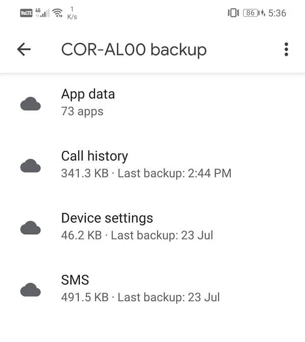 See-that-SMS-has-been-listed-among-other-items كيفية عمل نسخة احتياطية من الرسائل النصية واستعادتها على Android