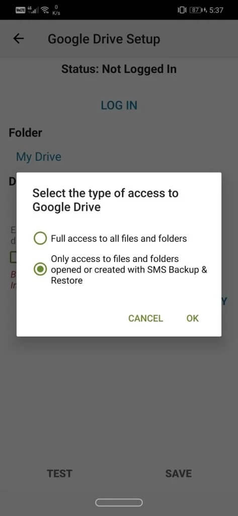 Select-files-and-folders-created-by-SMS-Backup-and-Restore-from-a-pop-up-menu-473x1024-1 كيفية عمل نسخة احتياطية من الرسائل النصية واستعادتها على Android