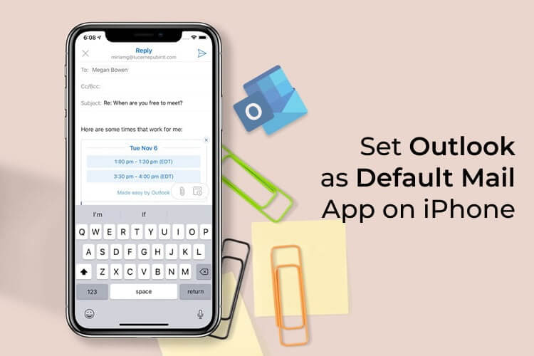 Set-Microsoft-Outlook-as-Default-Mail-App-on-iPhone-F كيفية تعيين Microsoft Outlook كتطبيق بريد افتراضي على iPhone