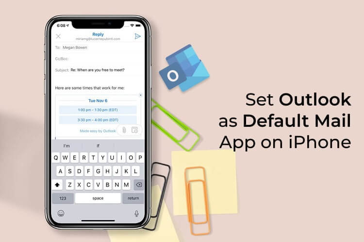 كيفية تعيين Microsoft Outlook كتطبيق بريد افتراضي على iPhone - %categories