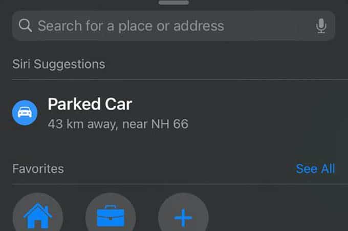Show-Parked-Car-Location-on-iPhone كيفية البحث عن موقع سيارتك المتوقفة باستخدام iPhone