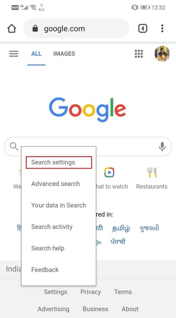 Tap-on-the-Search-activity-option-566x1024-1 كيفية إضافة بطاقة الأشخاص الخاصة بك على Google Search