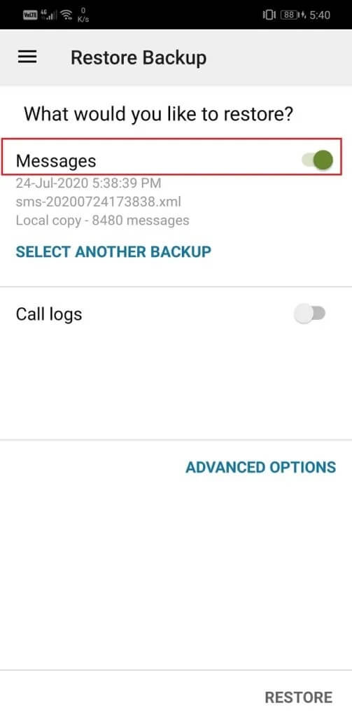 Toggle-on-the-switch-next-to-the-Messages-option-503x1024-1 كيفية عمل نسخة احتياطية من الرسائل النصية واستعادتها على Android