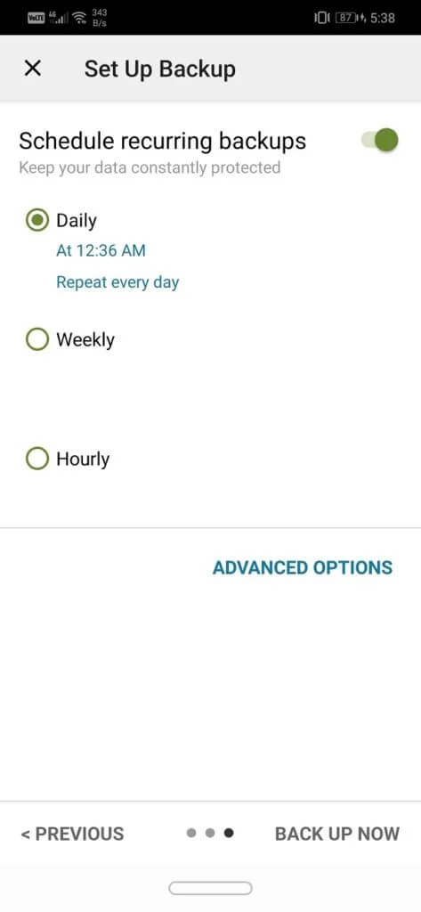 You-can-choose-between-daily-weekly-and-hourly-options-473x1024-1 كيفية عمل نسخة احتياطية من الرسائل النصية واستعادتها على Android
