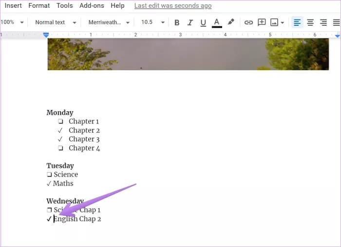 add-checkboxes-in-google-docs-11_935adec67b324b146ff212ec4c69054f كيفية إضافة مربع اختيار في محرر مستندات Google Docs على الهاتف المحمول وسطح المكتب