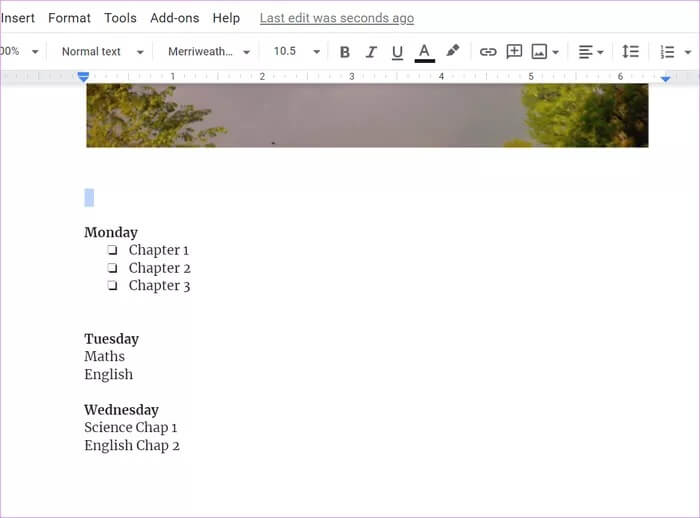 add-checkboxes-in-google-docs-2_935adec67b324b146ff212ec4c69054f كيفية إضافة مربع اختيار في محرر مستندات Google Docs على الهاتف المحمول وسطح المكتب