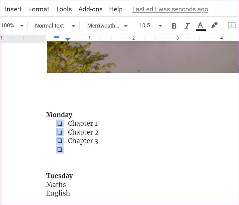add-checkboxes-in-google-docs-3_4d470f76dc99e18ad75087b1b8410ea9 كيفية إضافة مربع اختيار في محرر مستندات Google Docs على الهاتف المحمول وسطح المكتب