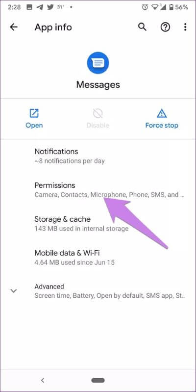 android-messages-app-crashing-3_40dd5eab97016030a3870d712fd9ef0f أفضل 9 إصلاحات لمشكلة تعطل رسائل Android