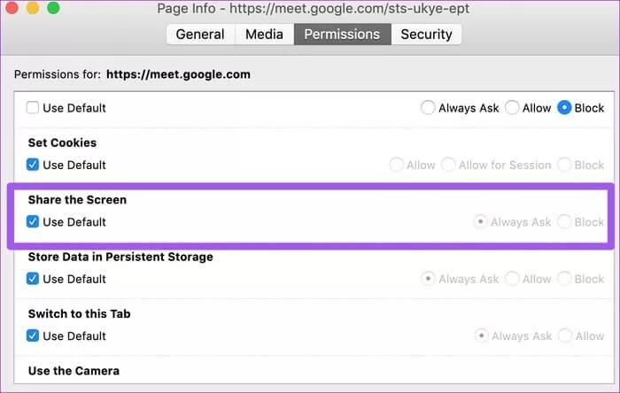 fix-google-meet-screen-share-not-working-firefox-02_935adec67b324b146ff212ec4c69054f أفضل 4 إصلاحات لعدم عمل مشاركة الشاشة لـ Google Meet على Firefox