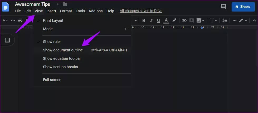 google-docs-tips-and-tricks-1_4d470f76dc99e18ad75087b1b8410ea9 أفضل 7 نصائح وحيل لمحرر Google Docs لاستخدامه كالمحترفين