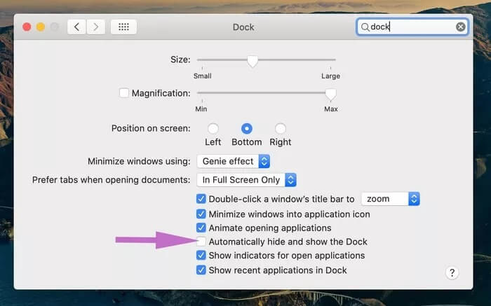 hide-dock_2020-09-12-085832_935adec67b324b146ff212ec4c69054f دليل كامل لتخصيص Dock على Mac
