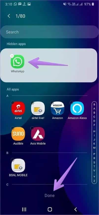 how-to-hide-unhide-apps-samsung-11_40dd5eab97016030a3870d712fd9ef0f كيفية إخفاء وإلغاء إخفاء التطبيقات في هواتف Samsung