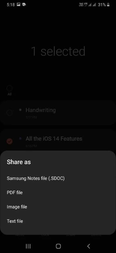 notes-share_40dd5eab97016030a3870d712fd9ef0f Samsung Notes مقابل Evernote: ما هو تطبيق تدوين الملاحظات الأفضل على هواتف Galaxy