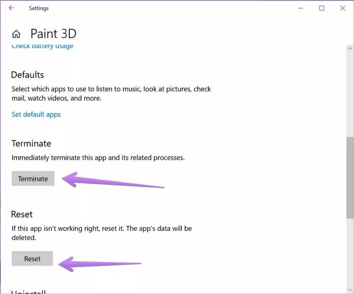 paint-3d-keeps-crashing-windows-3_935adec67b324b146ff212ec4c69054f أفضل 9 طرق لإصلاح أعطال Microsoft Paint 3D عند الفتح على Windows 10