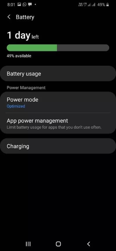power-mode-and-app-power-management_40dd5eab97016030a3870d712fd9ef0f أفضل 9 طرق لإصلاح استنزاف بطارية Samsung One UI