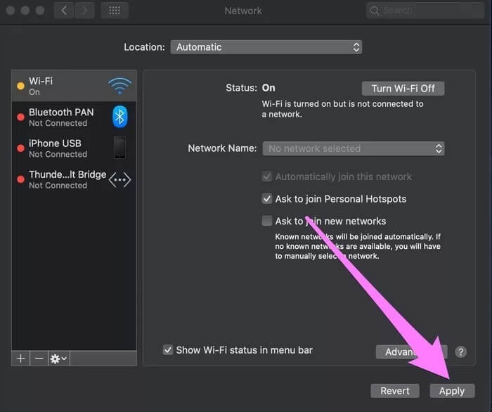 reset-wi-fi-settings-network-stack-mac-06_935adec67b324b146ff212ec4c69054f كيفية استكشاف الأخطاء وإصلاحها وإعادة تعيين إعدادات Wi-Fi على جهاز Mac
