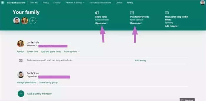 share-calendar-onenote_935adec67b324b146ff212ec4c69054f دليل كامل لإعداد واستخدام Family Safety من Microsof