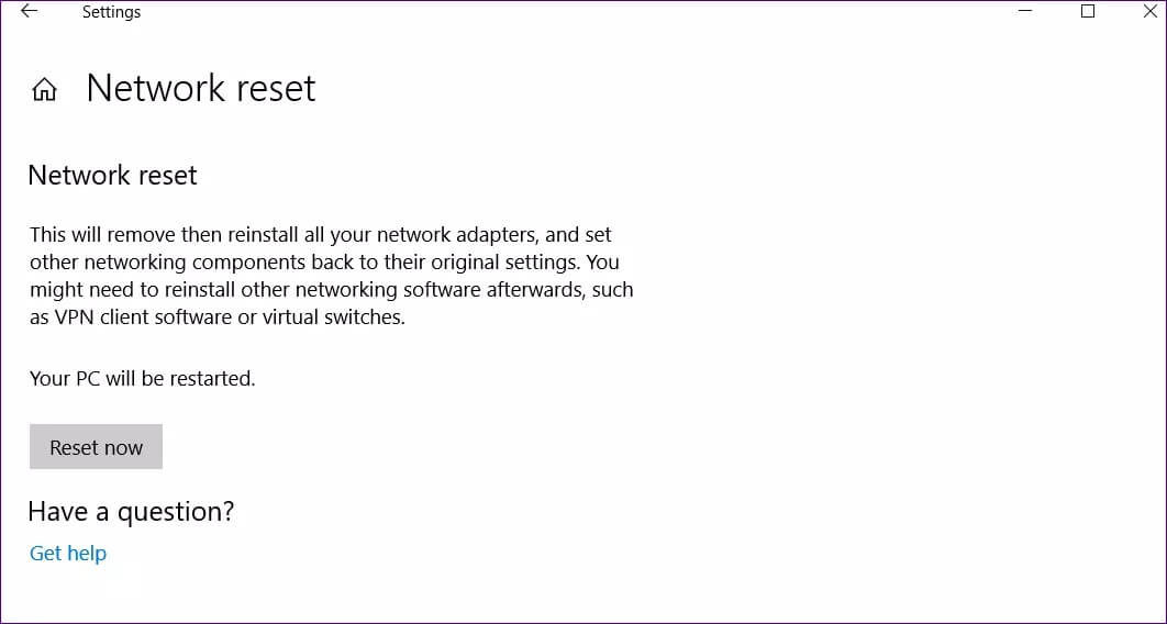 ماذا يحدث عند إعادة تعيين إعدادات الشبكة على Windows 10 - %categories