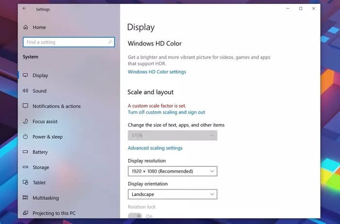 windows-scaling-2_935adec67b324b146ff212ec4c69054f دليل كامل لإصلاح النص الضبابي في Windows 10