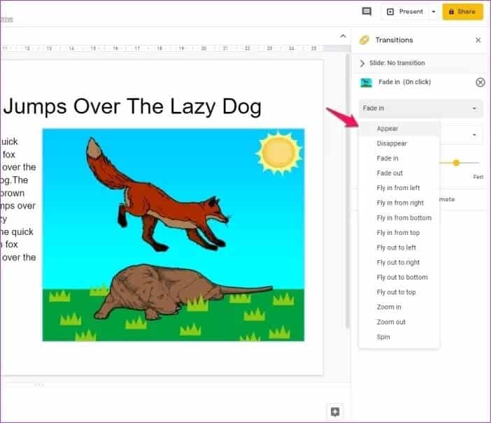 كيفية إضافة الرسوم المتحركة في العروض التقديمية من Google Slides - %categories