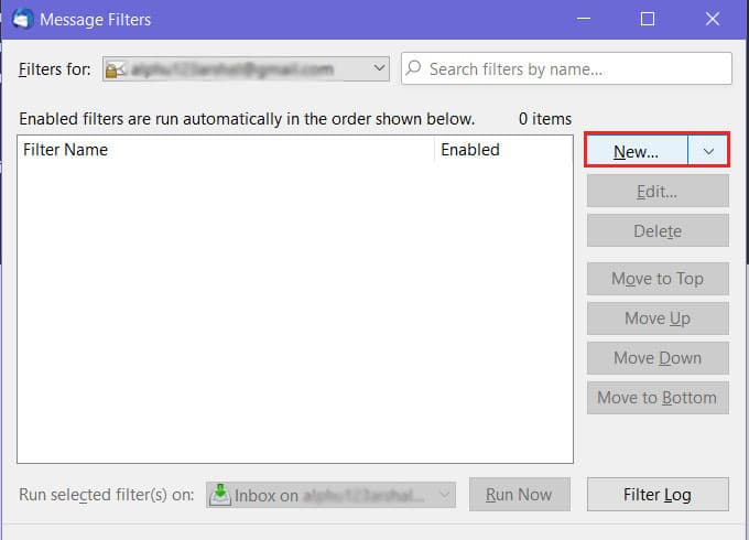 Add-Message-Filter-in-Thunderbird-Windows-10 كيفية قفل جهاز الكمبيوتر Windows 10 عن بُعد من أي مكان