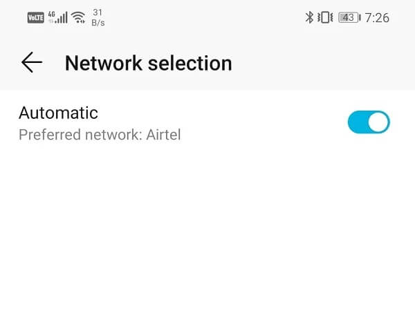 By-default-it-is-set-to-Automatic كيفية زيادة سرعة الإنترنت على هاتف Android الخاص بك